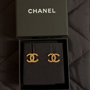 Chanel Double C Earrings Authentic